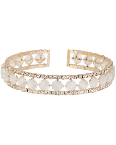 Tasha Crystal Cuff Bracelet - White