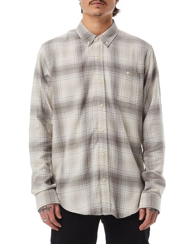 Ezekiel Rowe Plaid Flannel Shirt - Gray