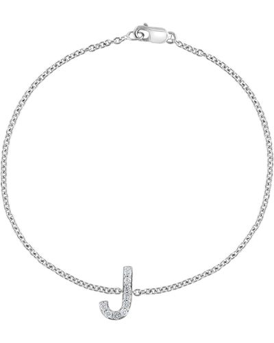 Effy Sterling Silver Diamond Initial Bracelet - White