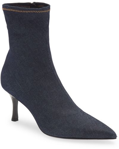 Rag & Bone Brea Pointed Toe Sock Bootie - Blue