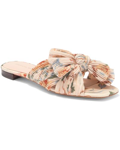 Loeffler Randall Daphne Floral Bow Slide Sandal - Pink