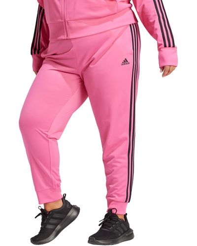adidas 3-stripes Pocket Slim Tapered Sweatpants - Pink