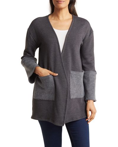 Go Couture Spring Colorblock Cardigan - Gray