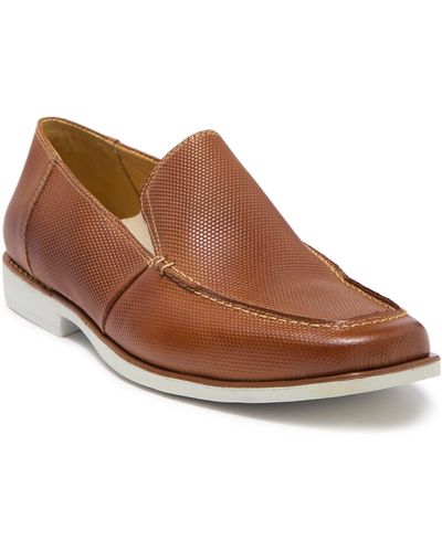 Sandro Moscoloni Embossed Leather Loafer - Brown