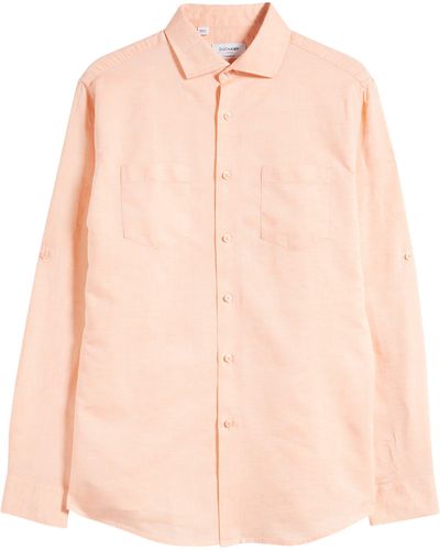 Duchamp Linen & Cotton Casual Sport Shirt - Pink