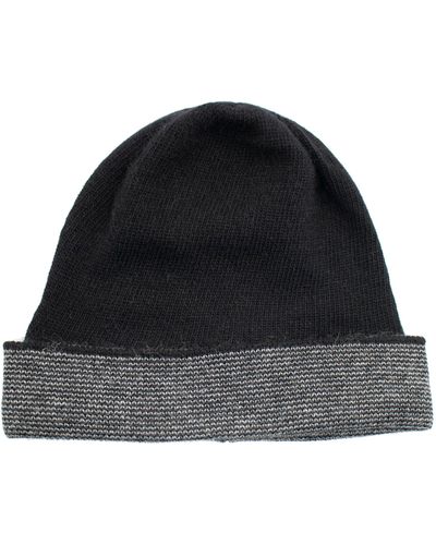 Portolano Fold Cuff Beanie - Black