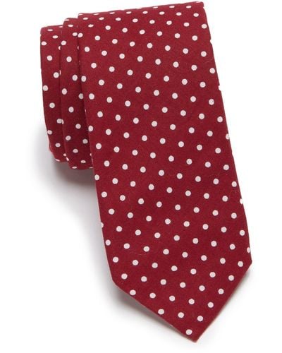 Original Penguin Wenson Dot Print Tie - Red