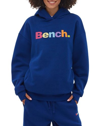 Bench Amity Oversize Logo Hoodie - Blue