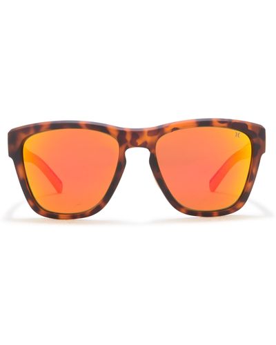 Hurley Deep Sea 54mm Polarized Square Sunglasses - Orange