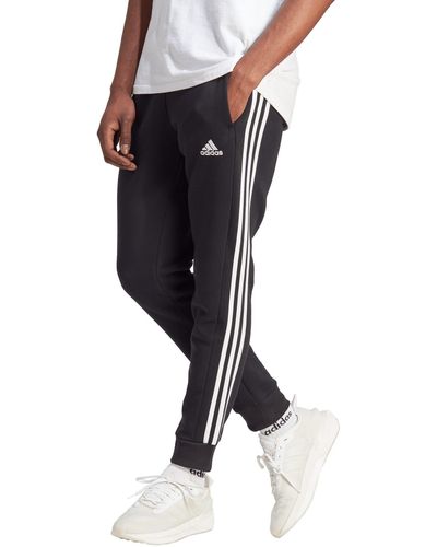 adidas Essentials 3-stripes Fleece Sweatpants - Black
