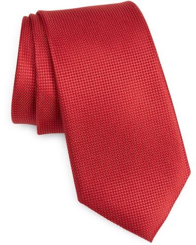 Nordstrom Haley Solid Silk Tie - Red