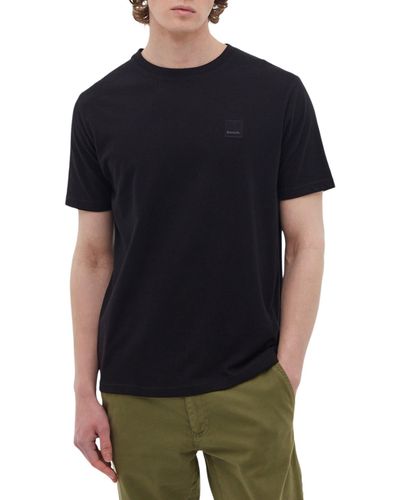 Bench Farrel Cotton Embroidered Square T-shirt - Black