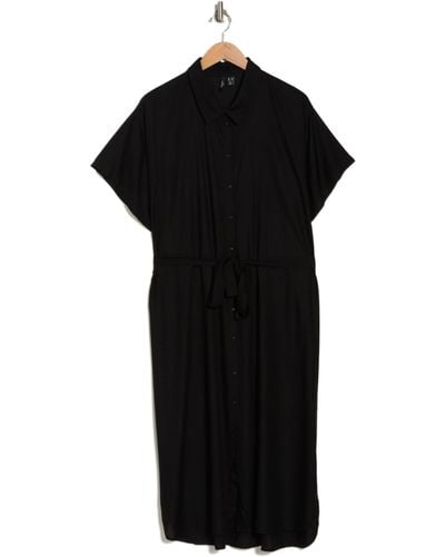 Vero Moda Tie Waist Shirtdress - Black