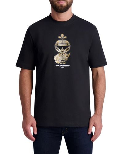 Karl Lagerfeld Karl Armor Cotton Graphic T-shirt - Black