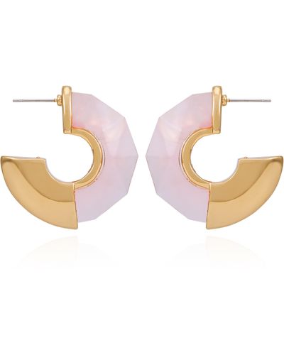 Vince Camuto Clearly Disco Hoop Earrings - Pink