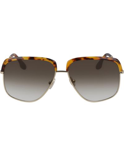 Victoria Beckham 59mm Semi Rimless Sunglasses - Multicolor