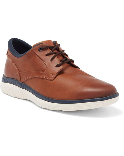 Johnston & Murphy Parsons Plain Toe Derby In Tan At Nordstrom Rack - Natural