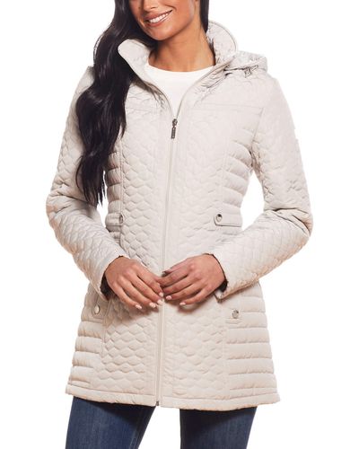 Gallery Quilted Water Resistant Hooded Jacket In Storm Cloud At Nordstrom Rack - Gray