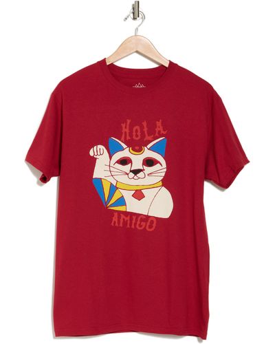 Altru Hola Amigo Cotton Graphic T-shirt - Red