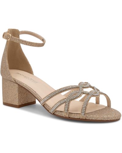 Touch Ups Zoey Shimmer Rhinestone Sandal - Natural