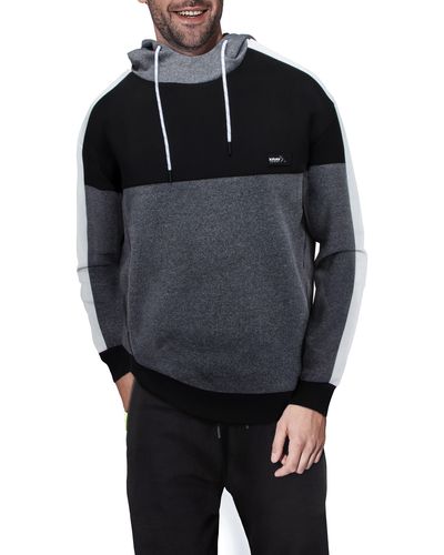 Xray Jeans Colorblock Pullover Hoodie - Gray