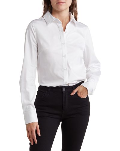 Nordstrom Poplin Button-down Dress Shirt - White