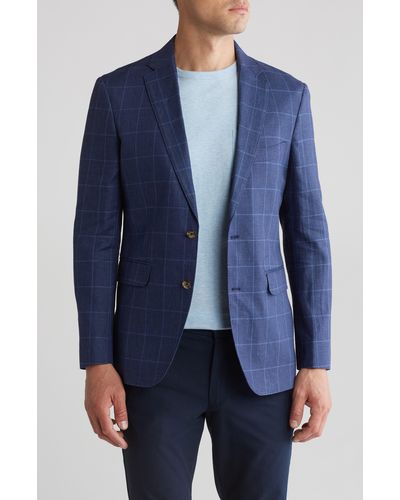 Rodd & Gunn Windowpane Linen & Cotton Sport Coat - Blue