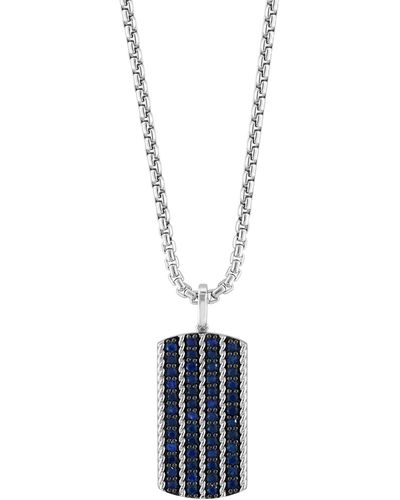 Effy Sapphire Pendant Necklace - White
