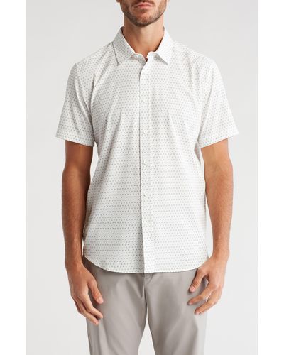 Kenneth Cole Short Sleeve Sport Shirt - White