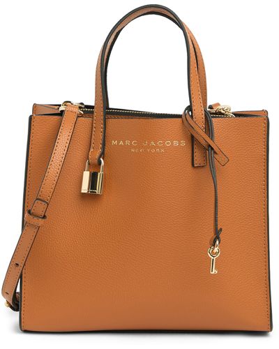 Marc Jacobs Mini Grind Coated Leather Tote - Brown