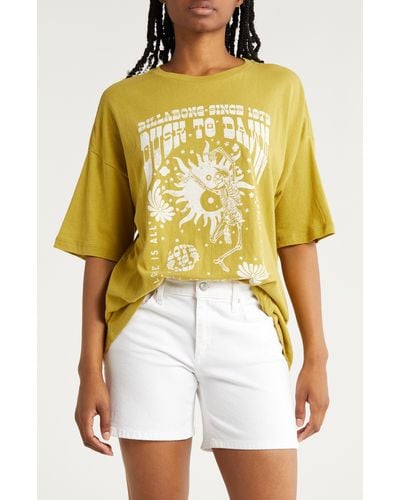 Billabong Darling Cotton Graphic T-shirt - Yellow