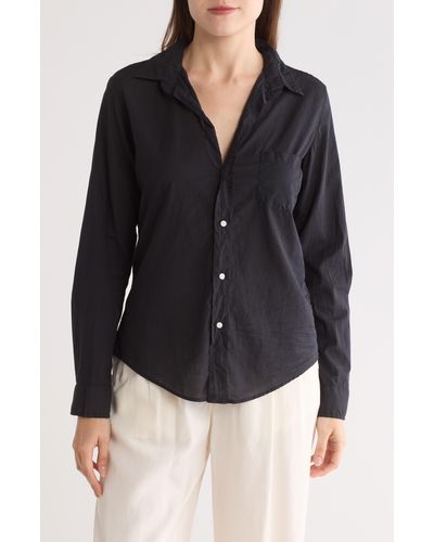 Frank & Eileen Organic Cotton Button-up Shirt - Black