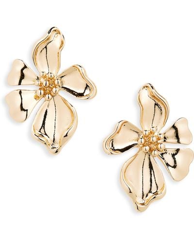 Nordstrom Sculpted Flower Stud Earrings - Metallic