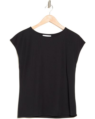 Nordstrom Cap Sleeve Modal Blend T-shirt - Black
