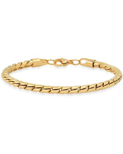 HMY Jewelry Oxidized Stainless Steel Chain Bracelet - Metallic