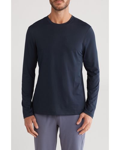 90 Degrees Jacquard Crewneck Sweater - Blue