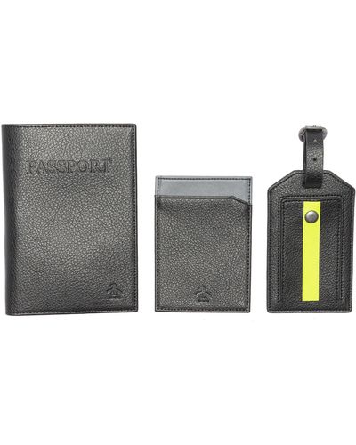 Original Penguin Passport & Card Case Set - Gray