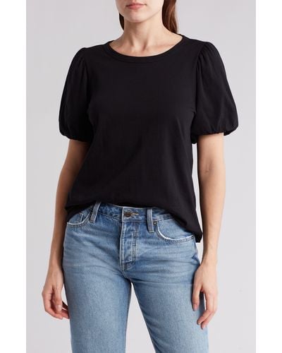 Tahari Bubble Sleeve T-shirt - Black