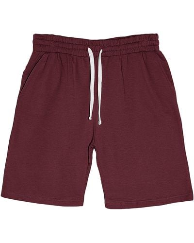FLEECE FACTORY Core Fleece Shorts - Red