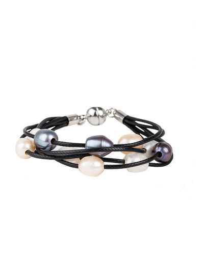 Saachi Cosmo Pearl Strand Bracelet - Black