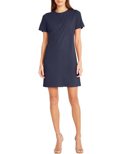 DONNA MORGAN FOR MAGGY Seamed Shift Dress - Blue
