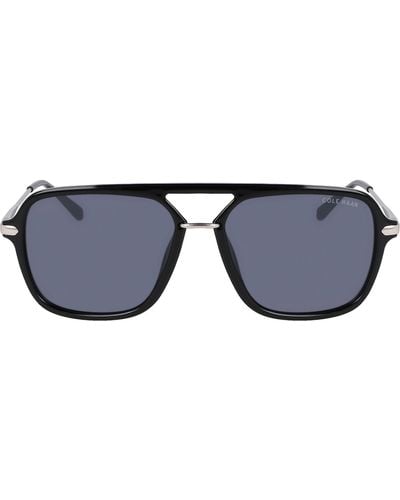 Cole Haan 56mm Polarized Navigator Sunglasses - Blue