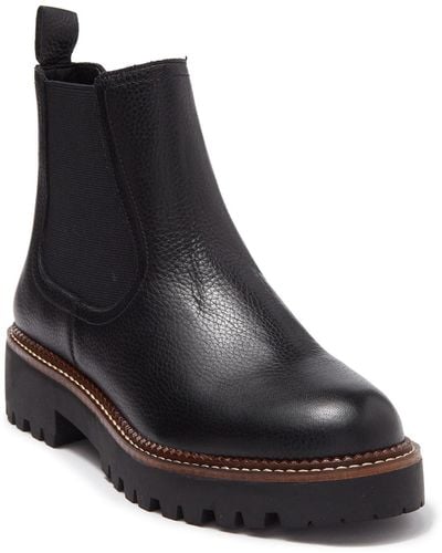 Caslon Miller Water Resistant Leather Chelsea Boot - Black