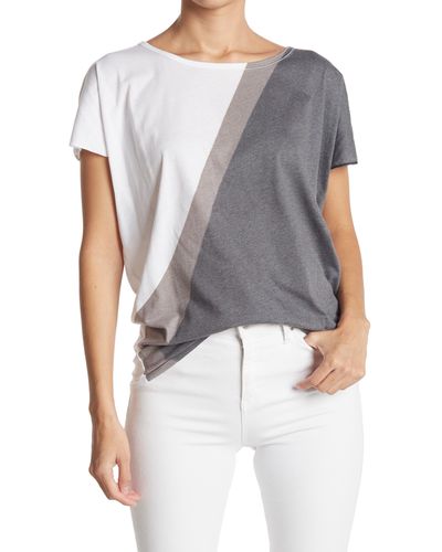 Go Couture Burnout Cap Sleeve Dolman T-shirt - White
