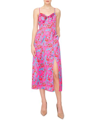 MELLODAY Printed Maxi Dress - Pink