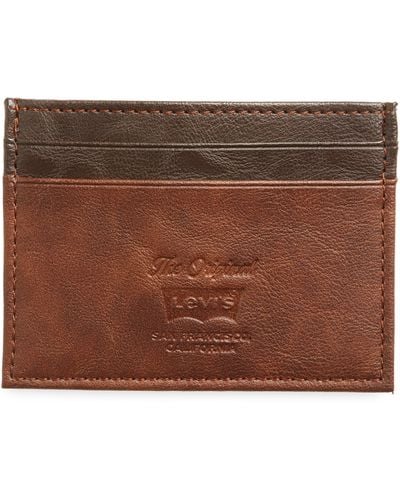 Levi's Ivy Leather Card Case - Brown