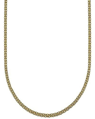 CANDELA JEWELRY 14k Yellow Gold Bismark Chain Necklace - White