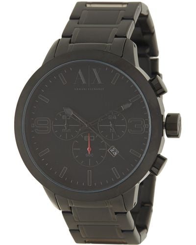Armani Exchange Round Chronograph Bracelet Watch - Black