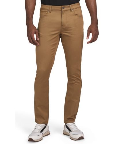 DKNY Ultimate Slim Fit Stretch Pants - Natural