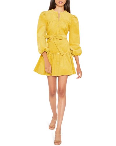 Likely Lanie Cotton Corduroy Dress In Oil Yellow At Nordstrom Rack